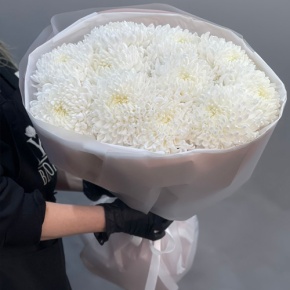 Букет из 11 белых хризантем  в Одинцово