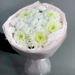 Букет из микса белых хризантем Магнум в Одинцово