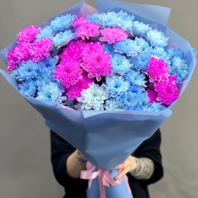 Букет "Матильда" из 15 кустовых хризантем в Одинцово