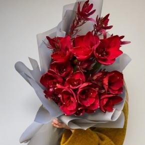 Букет из амариллисов и сафари в Одинцово