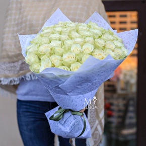 51 белая роза (40 см) в Одинцово