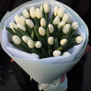 Букет из 31 белого тюльпана в Одинцово