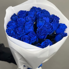25 синих роз Эквадор (60 см) в Одинцово