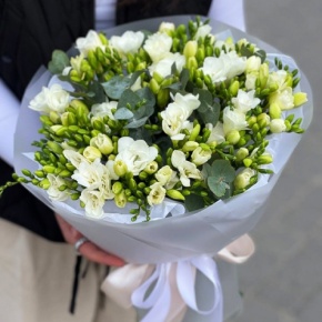 Букет из 51 белой фрезии в Одинцово