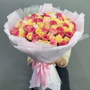 Букет из 101 розы  микс (70 см) в Одинцово