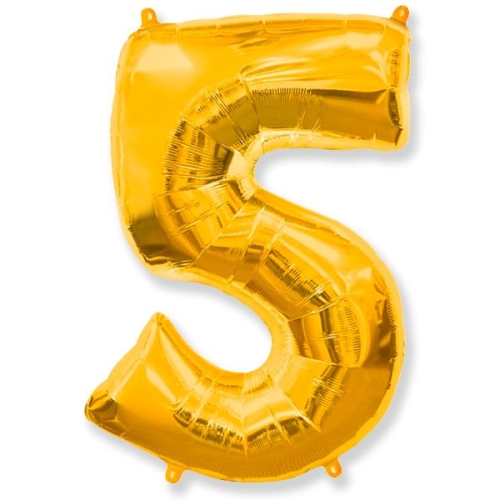 Шар гелиевый цифра 5 (40х102 см) в Одинцово