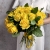 Букет из 25 лимонных роз с рускусом (40 см) в Одинцово Букет из 25 лимонных роз с рускусом (40 см) в Одинцово