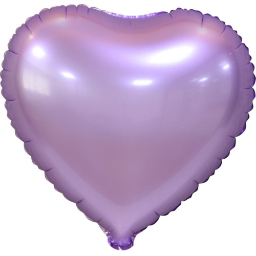 Сердце сиреневое фольгированный шар с гелием (45 см) в Одинцово