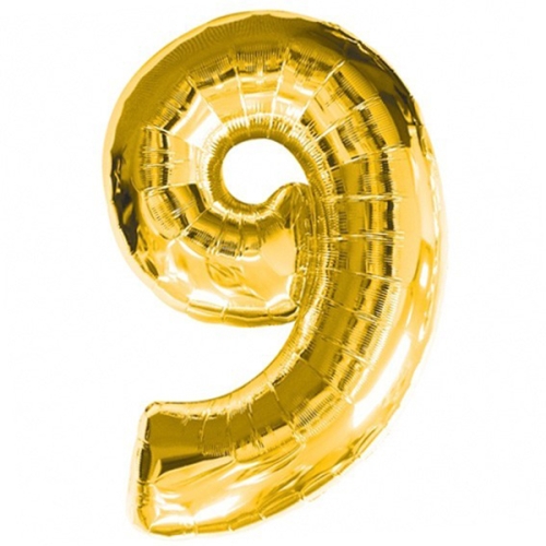 Шар гелиевый цифра 9 (40х102 см) в Одинцово